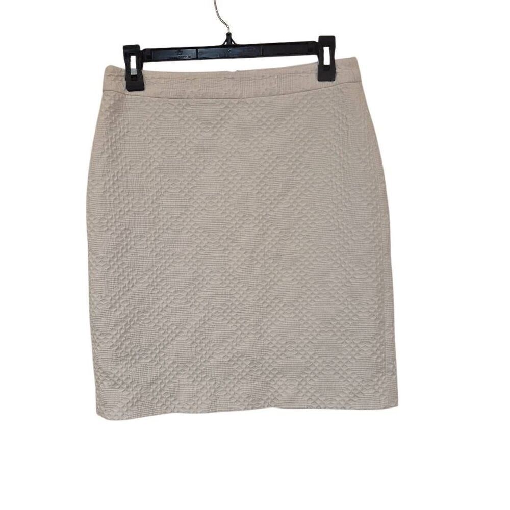 Banana Republic Women's White Cotton/Poly/Spandex Textured Heritage Collection S